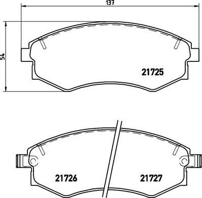 Brembo P 15 011 - Тормозные колодки, дисковые, комплект autosila-amz.com