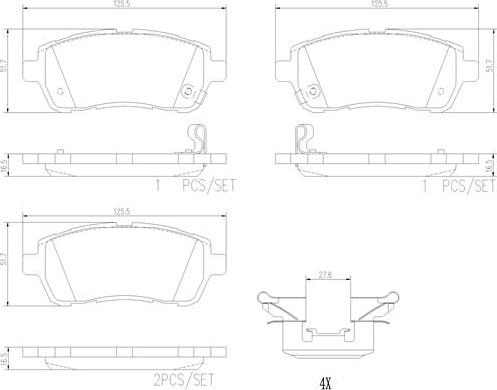 Brembo P16013N - Тормозные колодки, дисковые, комплект autosila-amz.com