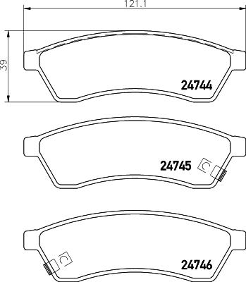 Brembo P10060N - Тормозные колодки, дисковые, комплект autosila-amz.com