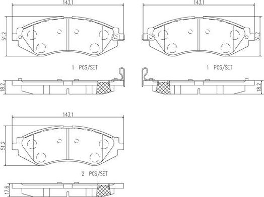 Brembo P10032N - Тормозные колодки, дисковые, комплект autosila-amz.com