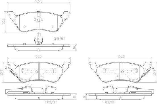 Brembo P11014N - Тормозные колодки, дисковые, комплект autosila-amz.com