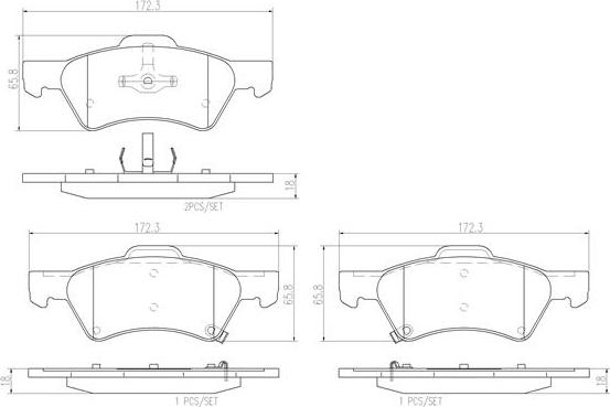 Brembo P11015N - Тормозные колодки, дисковые, комплект autosila-amz.com