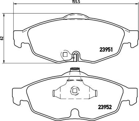 Brembo P 11 016 - Тормозные колодки, дисковые, комплект autosila-amz.com