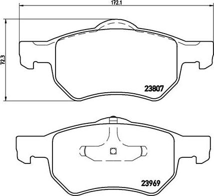 Brembo P 11 013 - Тормозные колодки, дисковые, комплект autosila-amz.com