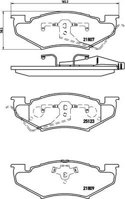 Brembo P 11 020 - Колодки тормозные дисковые передн. CHRYSLER VOYAGER I (AS) 08/84-09/90 autosila-amz.com