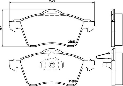 Brembo P85047N - Тормозные колодки, дисковые, комплект autosila-amz.com