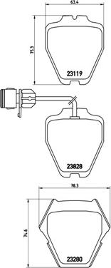 Brembo P 85 054 - Тормозные колодки, дисковые, комплект autosila-amz.com