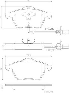 Brembo P85060N - Тормозные колодки, дисковые, комплект autosila-amz.com