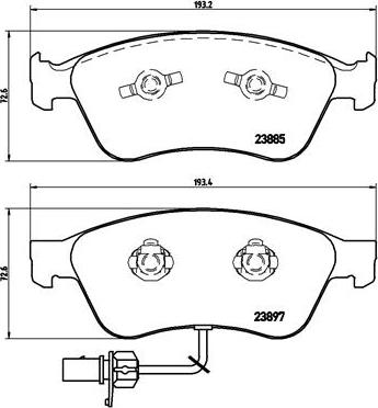 Brembo P 85 087 - Тормозные колодки, дисковые, комплект autosila-amz.com