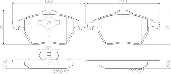 Brembo P85035N - Тормозные колодки, дисковые, комплект autosila-amz.com