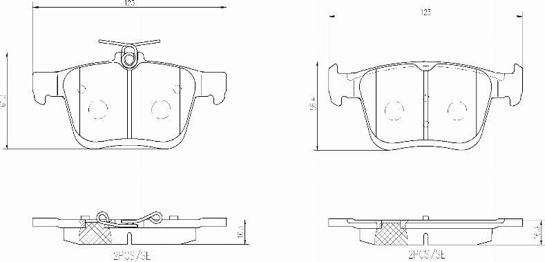 Brembo P85191N - Тормозные колодки, дисковые, комплект autosila-amz.com