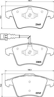 Brembo P 85 149 - Тормозные колодки, дисковые, комплект autosila-amz.com