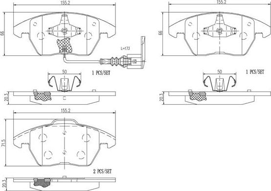 Brembo P85146N - Тормозные колодки, дисковые, комплект autosila-amz.com