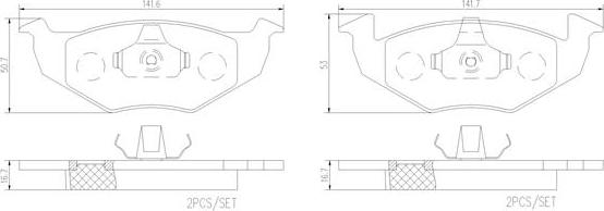 Brembo P 85 156 - Тормозные колодки, дисковые, комплект autosila-amz.com