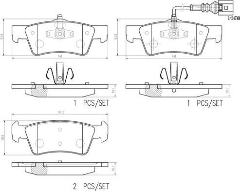 Brembo P85163N - Тормозные колодки, дисковые, комплект autosila-amz.com