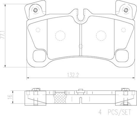 Brembo P85103N - Тормозные колодки, дисковые, комплект autosila-amz.com