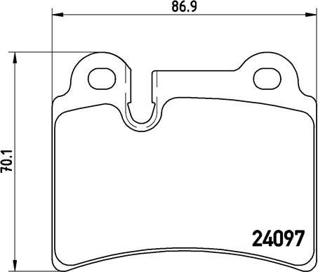 Brembo P 85 111 - Тормозные колодки, дисковые, комплект autosila-amz.com