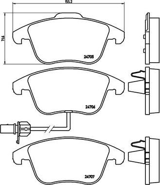 Brembo P 85 113 - Тормозные колодки, дисковые, комплект autosila-amz.com