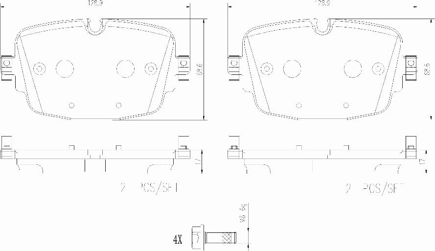 Brembo P85180N - Тормозные колодки, дисковые, комплект autosila-amz.com