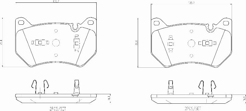 Brembo P85181N - Тормозные колодки, дисковые, комплект autosila-amz.com