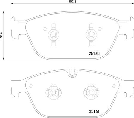 Brembo P 85 128 - Тормозные колодки, дисковые, комплект autosila-amz.com