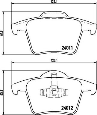 Brembo P 86 019 - Тормозные колодки, дисковые, комплект autosila-amz.com