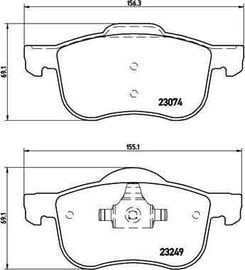 Brembo P 86 020 - Тормозные колодки, дисковые, комплект autosila-amz.com