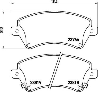 Brembo P 83 064 - Тормозные колодки, дисковые, комплект autosila-amz.com