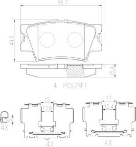 Brembo P83089N - Тормозные колодки, дисковые, комплект autosila-amz.com