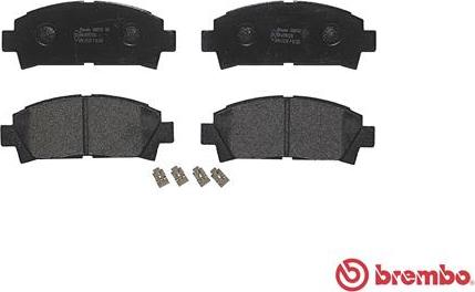 Brembo P 83 028 - Колодки тормозные дисковые передн. TOYOTA AVENSIS (_T22_) 09/97-02/03 / TOYOTA AVENSIS Liftback (_T autosila-amz.com