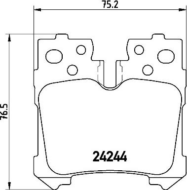 Brembo P 83 076 - Тормозные колодки, дисковые, комплект autosila-amz.com