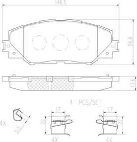 Brembo P83071N - Тормозные колодки, дисковые, комплект autosila-amz.com