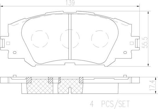 Brembo P83155N - Тормозные колодки, дисковые, комплект autosila-amz.com