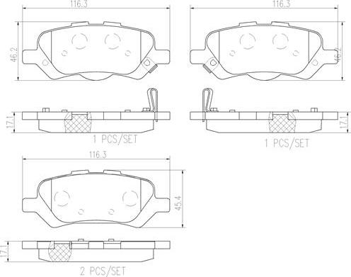 Brembo P83158N - Тормозные колодки, дисковые, комплект autosila-amz.com