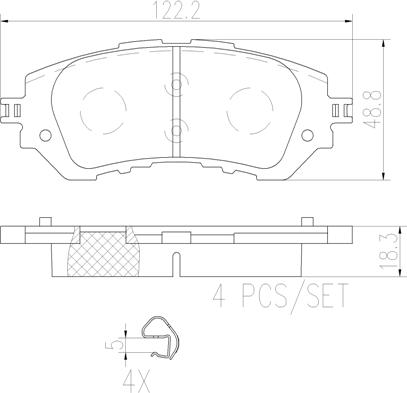 Brembo P 83 165 - Тормозные колодки, дисковые, комплект autosila-amz.com