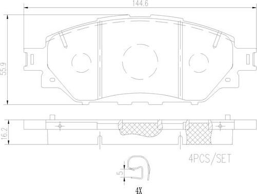 Brembo P83167N - Тормозные колодки, дисковые, комплект autosila-amz.com