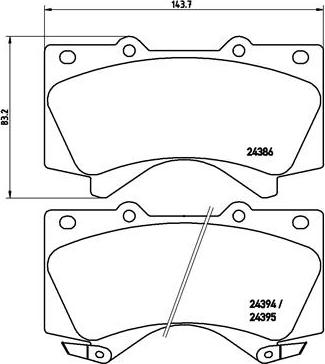 Brembo P 83 107 - Тормозные колодки, дисковые, комплект autosila-amz.com