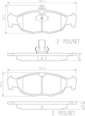 Brembo P36017N - Тормозные колодки, дисковые, комплект autosila-amz.com