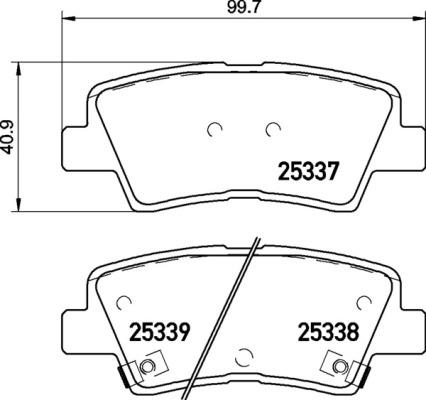 GMC 2533703 - Тормозные колодки, дисковые, комплект autosila-amz.com