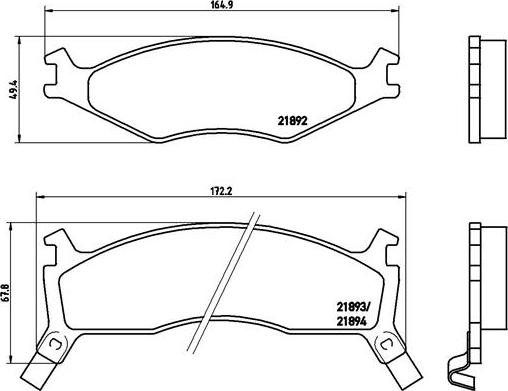 Brembo P 30 006 - Тормозные колодки, дисковые, комплект autosila-amz.com