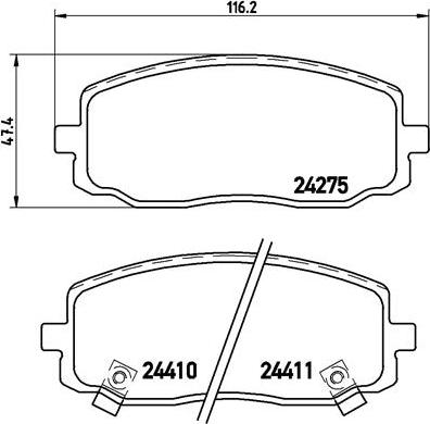 Brembo P 30 032 - Тормозные колодки, дисковые, комплект autosila-amz.com