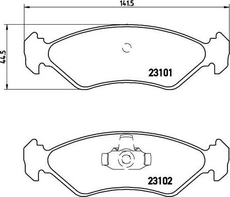 Brembo P 24 044 - Тормозные колодки, дисковые, комплект autosila-amz.com