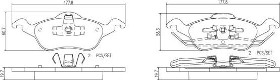 Brembo P24046N - Тормозные колодки, дисковые, комплект autosila-amz.com