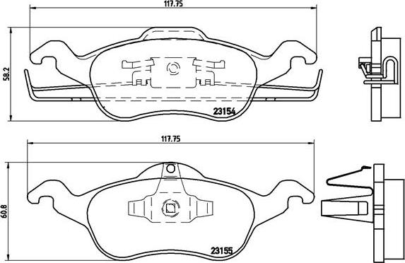 Brembo P 24 046 - Тормозные колодки, дисковые, комплект autosila-amz.com