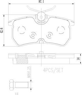 Brembo P24047N - Тормозные колодки, дисковые, комплект autosila-amz.com