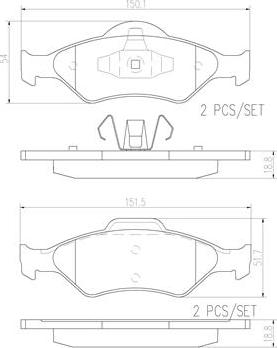 Brembo P24054N - Тормозные колодки, дисковые, комплект autosila-amz.com