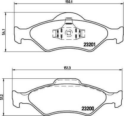 Brembo P 24 054 - Тормозные колодки, дисковые, комплект autosila-amz.com