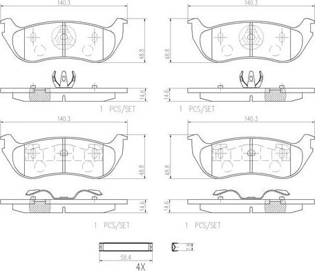 Brembo P24068N - Тормозные колодки, дисковые, комплект autosila-amz.com