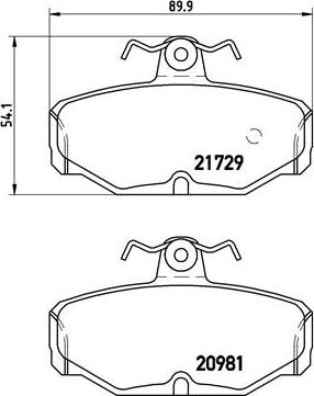 Brembo P 24 021 - Тормозные колодки, дисковые, комплект autosila-amz.com