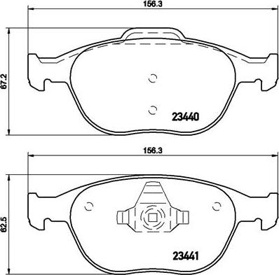 Brembo P 24 071 - Тормозные колодки, дисковые, комплект autosila-amz.com